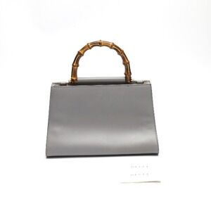 GUCCI Gray Bamboo Bag